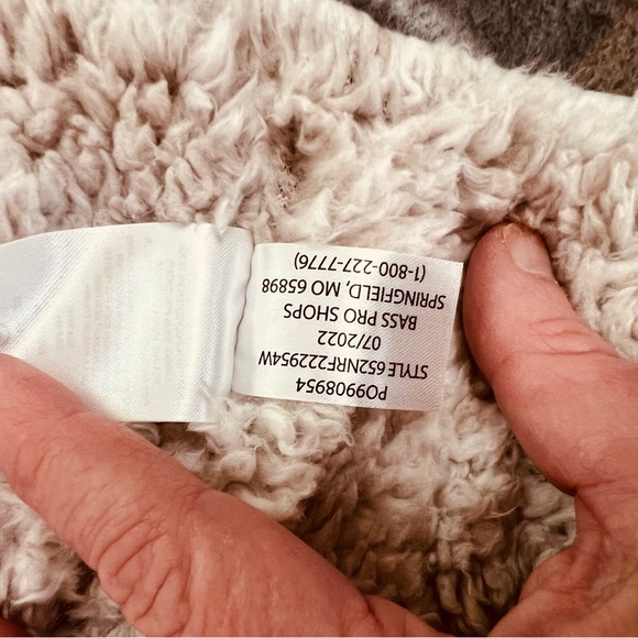 Natural Reflections Sherpa lined Flannel Plaid Trucker Vest Neutral Tan Gray M - Picture 11 of 12